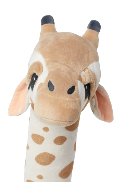 Girafa de Pelúcia Realista 67 cm para decoração de quarto infantil. Feita de algodão de alta qualidade, é um brinquedo educativo e peça decorativa encantadora, ideal para ambientes com temática de safári