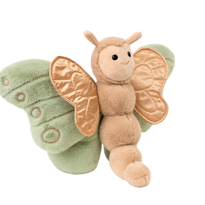 Pelúcia Borboleta Charmosa - Decoração e conforto para o quarto infantil. Feita com enchimento de algodão premium, ideal para decorar e aconchegar. Tamanho: 25cm x 36cm. Perfeita para presentear bebês e crianças