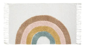 Tapete Infantil Arco-Íris Boho: Conforto e Estilo para Quartos de Crianças - 100x120 cm