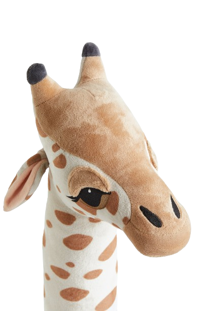 Girafa de Pelúcia Realista 67 cm para decoração de quarto infantil. Feita de algodão de alta qualidade, é um brinquedo educativo e peça decorativa encantadora, ideal para ambientes com temática de safári