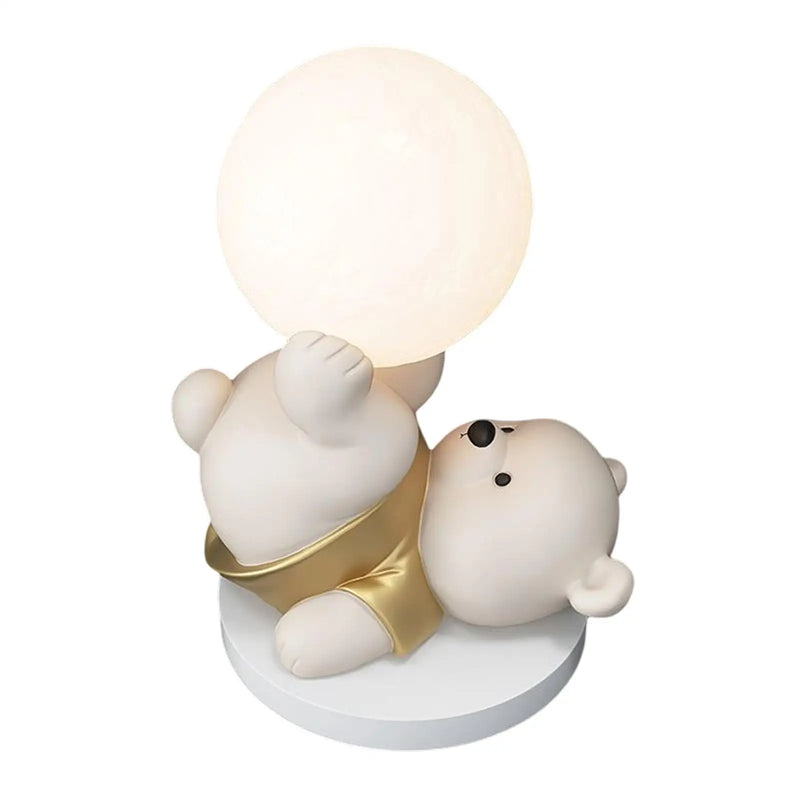 Luminária Ursinho de Resina - Luz noturna decorativa para quarto infantil. Design encantador com luz suave, disponível em várias cores. Perfeita para criar um ambiente aconchegante e seguro para crianças